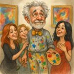 💪👴 Opa stellt Kunst aus – Kunst, Käsehäppchen & Kaffeekater