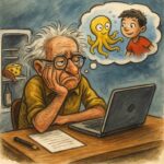 ✍️ Schreibblockade & Krakenwünsche – Opa zwischen Kühlschrank und KI