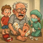 🚑 Splitter, Schrecken & Sanitäterin – Opa auf der Terrasse im Einsatz